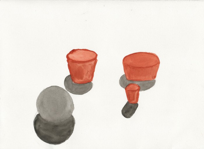 Katie Lee, Work on Paper, Stoppers and Balls 2010